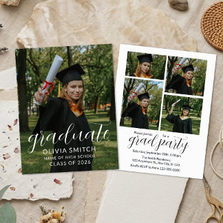 Convites Custom Photo Graduation Party Invitation