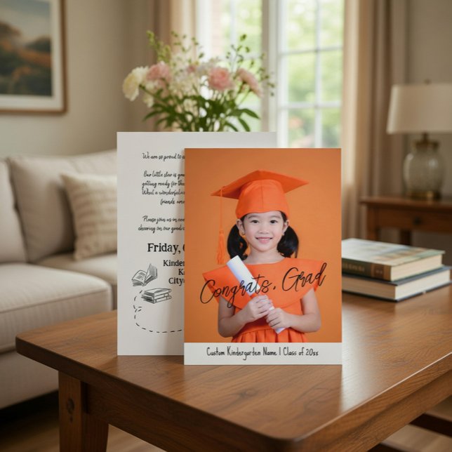 Convites Custom Photo Kindergarten Graduation  (Criador carregado)
