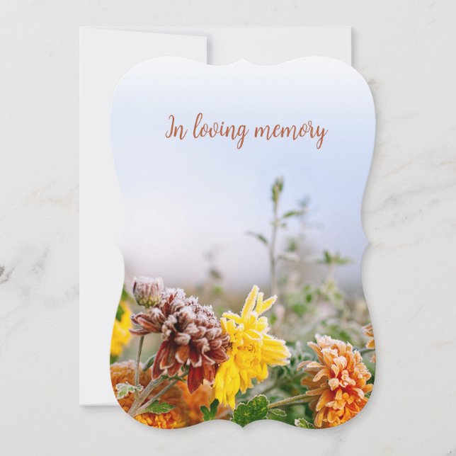 Convites custom photo personalized memorial funeral card (Frente)