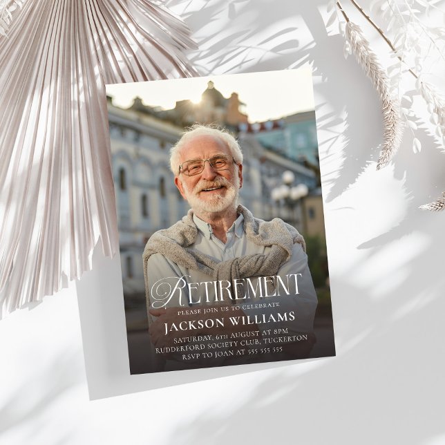 Convites Custom Photo Retirement Party (Criador carregado)