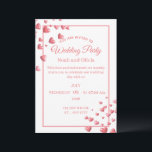 Convites Custom Pink Heart Wedding Invitation Card<br><div class="desc">A romantic wedding invitation featuring soft pink tones and floating heart decorations that create a warm and loving atmosphere. This elegant design is fully customizable, allowing you to easily edit the names, date, time, and location for your special celebration. Perfect for couples who want a sweet and charming invitation that...</div>