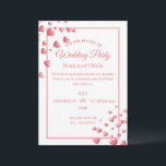 Convites Custom Pink Heart Wedding Invitation Card<br><div class="desc">A romantic wedding invitation featuring soft pink tones and floating heart decorations that create a warm and loving atmosphere. This elegant design is fully customizable, allowing you to easily edit the names, date, time, and location for your special celebration. Perfect for couples who want a sweet and charming invitation that...</div>