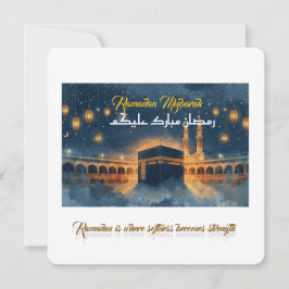 Convites Custom Ramadan Mubarak Card – Personalized Arabic 
