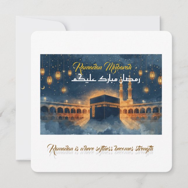Convites Custom Ramadan Mubarak Card – Personalized Arabic  (Frente)