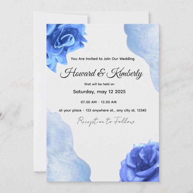 Convites Custom Wedding Invitation"  "Elegant Wedding Invit (Frente)