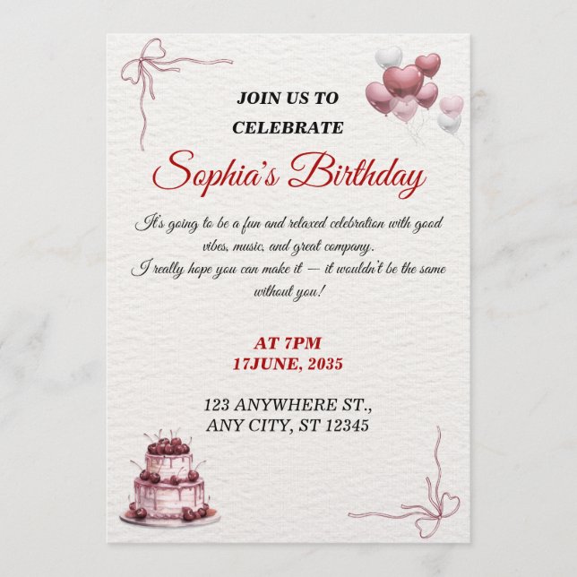 Convites customizable  (Frente)