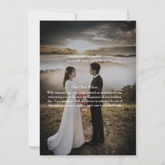Convites Customizable Elegant Photo Wedding Invitation 