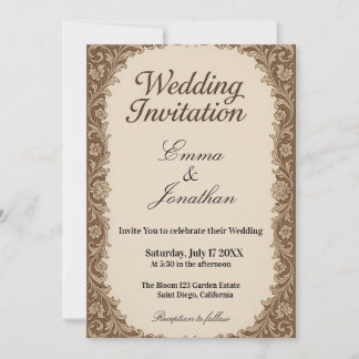 Convites Customizable Photo Wedding Invitation Card