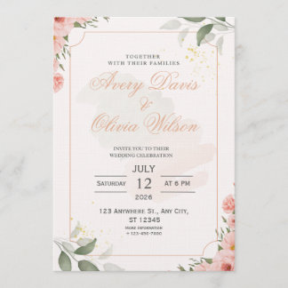 Convites Customizable Wedding Invitation – Elegant
