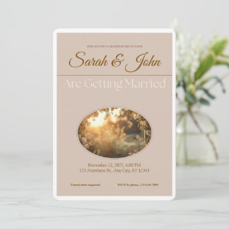 Convites Customizable Wedding Invitation- Elegant & Simple
