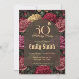 Convites Customized Carnation Charm 5Th Birthday