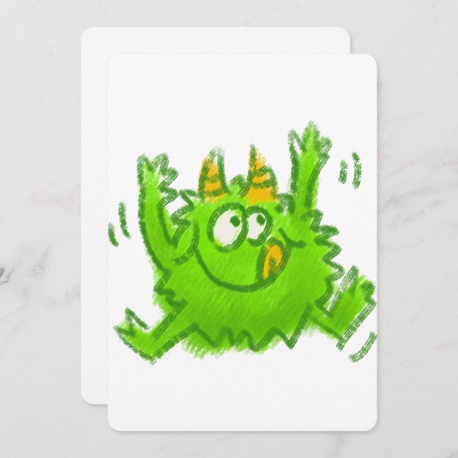 Convites Cute Animal Drawing (Frente/Verso)