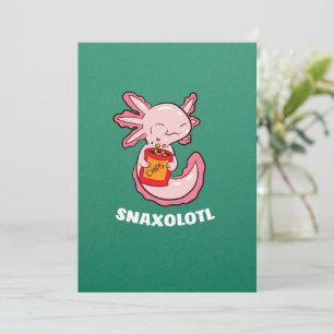 Convites Cute Axolotl Lover Snaxolotl Kawaii Comida Axolotl