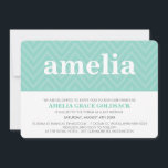 Convites CUTE BAT MITZVAH Trendent name Chevron padrão hort<br><div class="desc">Um design de listras fofo para os CONVITES MITZVAH de seu filho. Uau, seus amigos e família com este pequeno número;DSetup como modelo é simples para você adicionar seus próprios detalhes, adicionar sua foto ou clicar no botão personalizar e você pode adicionar ou alterar texto, fontes, tamanhos etc. TIP -...</div>