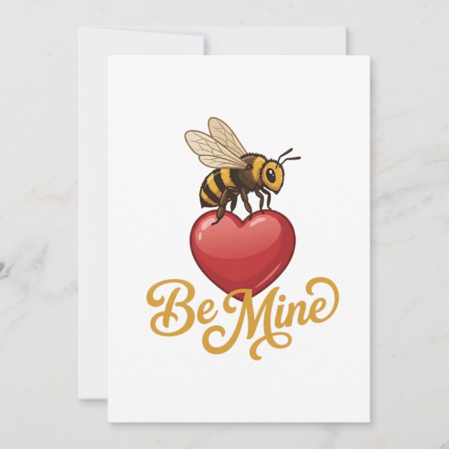 Convites Cute Be Mine Favo de Mel  (Frente)