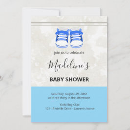 Convites Cute Blue Baby Shower Invitation – Baby Boy Custom