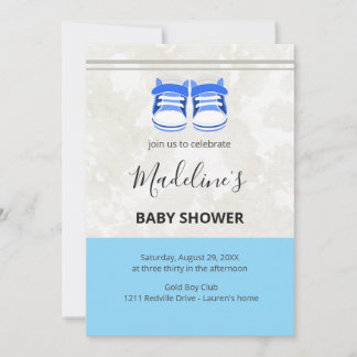 Convites Cute Blue Baby Shower Invitation – Baby Boy Custom