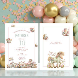 Convites Cute Boho Animal Birthday Party