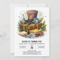 Cute Boho Detetive Birthday