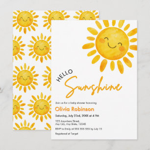 Convites Cute Boho Olá Sol Babyshower