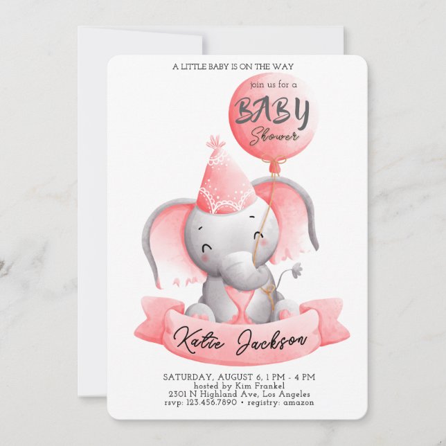 Convites Cute Budget Baby Shower (Frente)