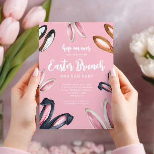 Convites Cute Bunny Ears Páscoa Brunch