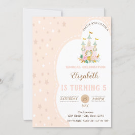 Convites Cute Castle Stars Birthday