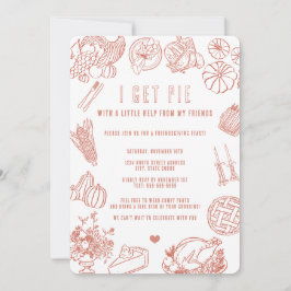 Convites Cute Casual Friendsgiving Dinner Celebration