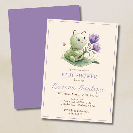 Convites Cute Caterpillar Personalized Name Baby Shower