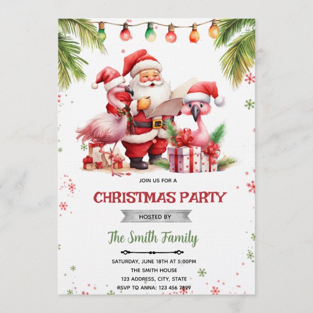 Convites Cute christmas in july invitation (Frente)