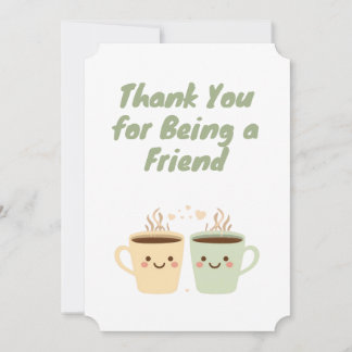 Convites Cute & Cozy Friendship Thank You Card 