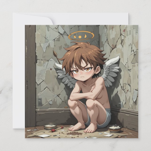 Convites Cute Cupid valentine sem inspiração (Frente)