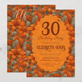 Convites Cute Custom Lilies Themed Girl’S Birthday