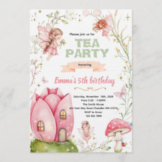 Convites Cute fairy party invitation