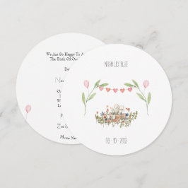 Convites Cute Floral Mouse In Flowers With Flags Card