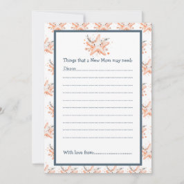 Convites Cute Floral Starfish Baby Shower