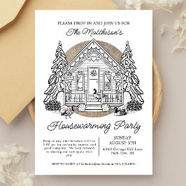 Convites Cute Geese Winter Drop In Housearming Party