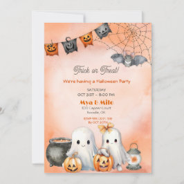 Convites Cute Ghost Halloween