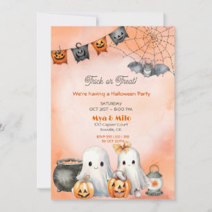 Convites Cute Ghost Halloween