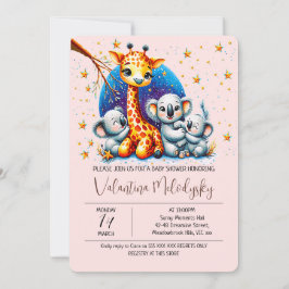 Convites Cute girl baby shower Invitation