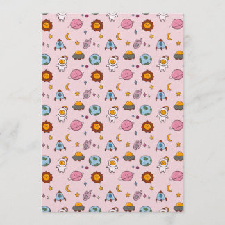 Convites Cute Hand-drawn Little Planet