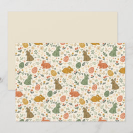 Convites Cute Hand Drawn Spring Bunnies Invitation