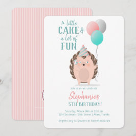 Convites Cute Hedgehog Birthday