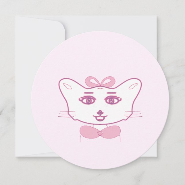 Convites Cute kitten (Frente)