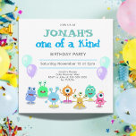 Convites Cute Monsters One Of A Kind Birthday Invitation<br><div class="desc">An assortment of cute colorful monsters on a fully customizable birthday invitation.</div>
