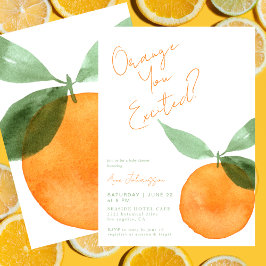 Convites Cute Orange You Excited  Citrus Baby Shower