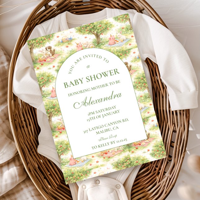 Convites Cute Pastel Barnyard Celebration Baby Shower (Criador carregado)