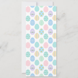 Convites Cute Pastel Easter Eggs Pattern