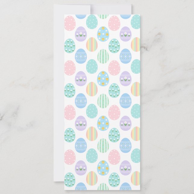Convites Cute Pastel Easter Eggs Pattern  (Frente)