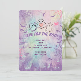 Convites Cute Pastel Fantasma "Aqui Para Os Espíritos" Hall